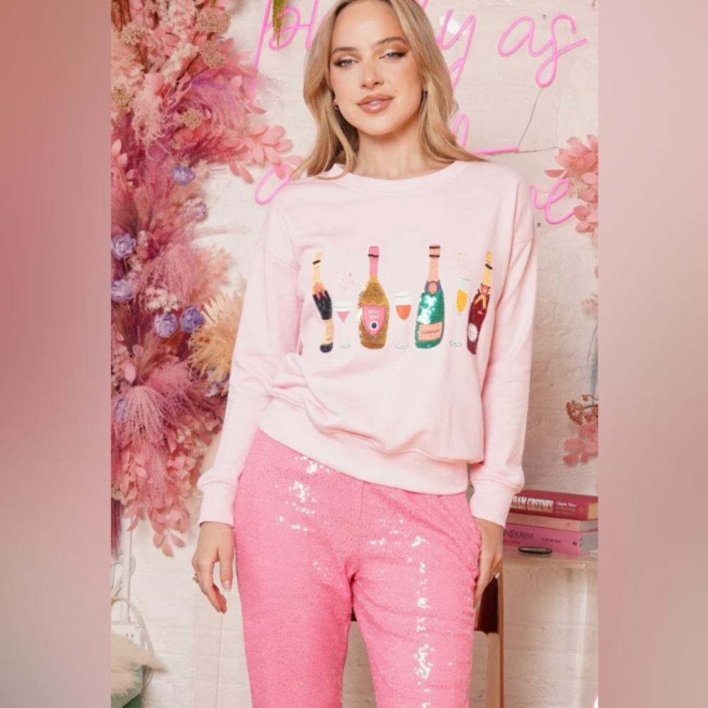 Pink Graphic Sweatshirt